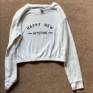 Long sleeved cropped sweater